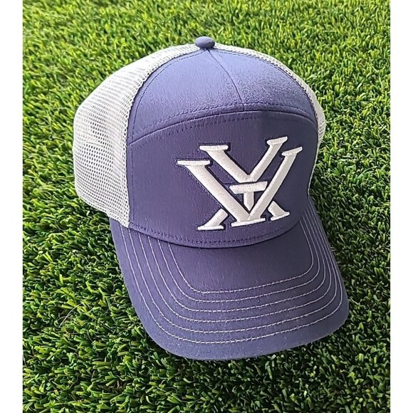 VORTEX Optics Embroidered Logo Gray & Navy Mesh Snapback Cap Hat - Picture 10 of 16